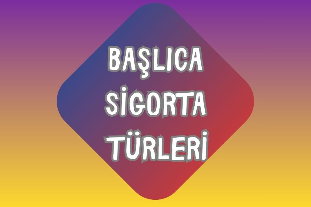 BAŞLICA SİGORTA TÜRLERİ