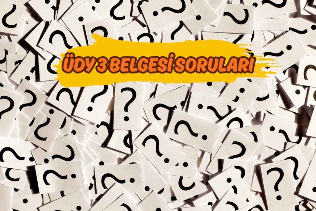 08 ARALIK 2012 ÜDY 3 BELGESİ SORULARI